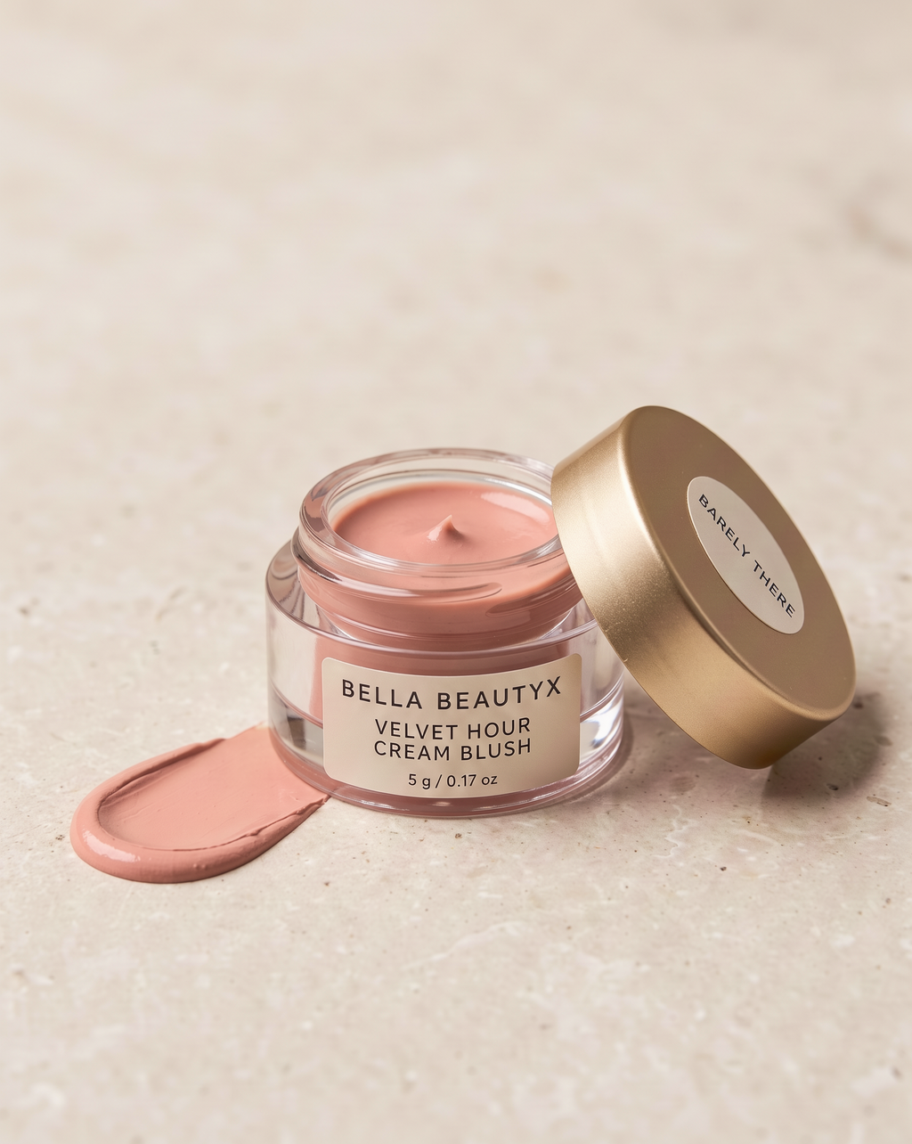 Velvet Hour Cream Blush in Barely There — soft peach